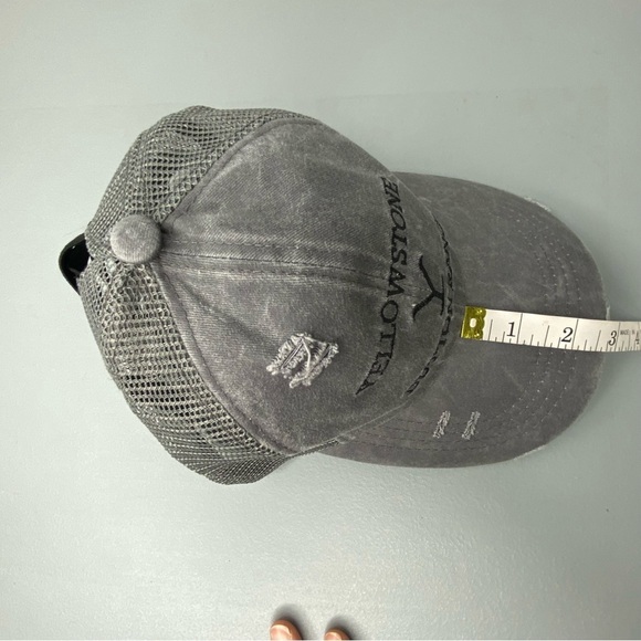 Yellowstone Dutton Ranch Gray Distressed Ball Hat - Picture 10 of 12